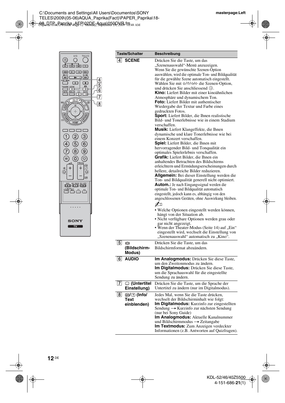 Sony KDL-52Z5800 User Manual | Page 36 / 175