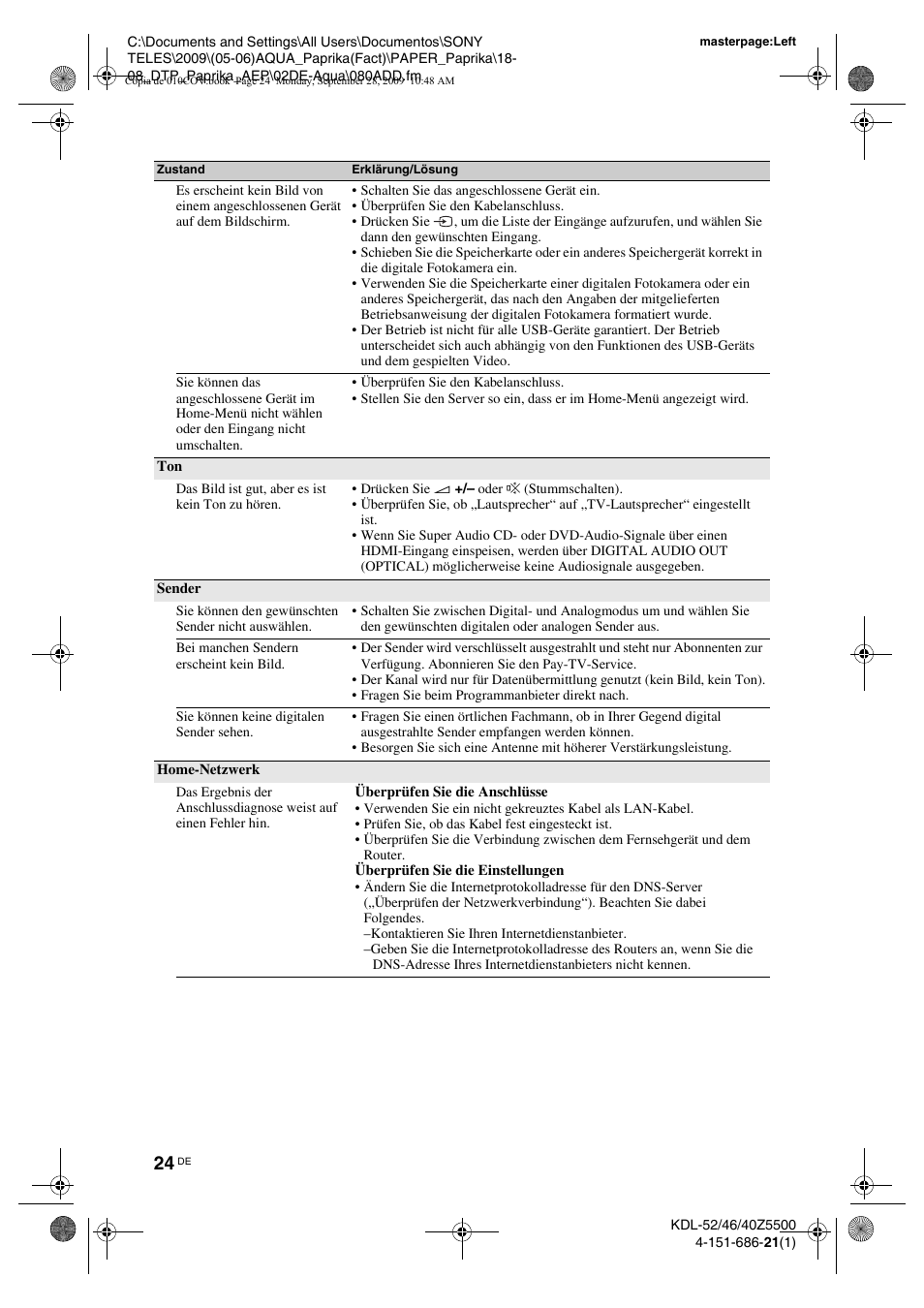 Sony KDL-52Z5800 User Manual | Page 48 / 175