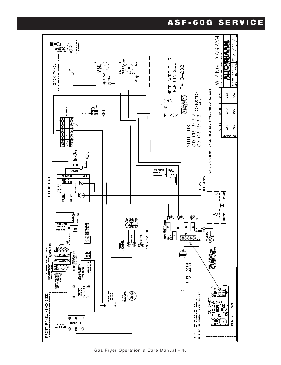 Alto-Shaam AS F-60G User Manual | Page 46 / 48