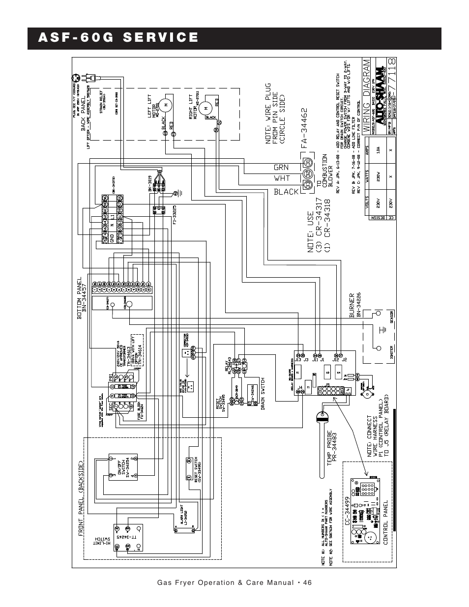 Alto-Shaam AS F-60G User Manual | Page 47 / 48
