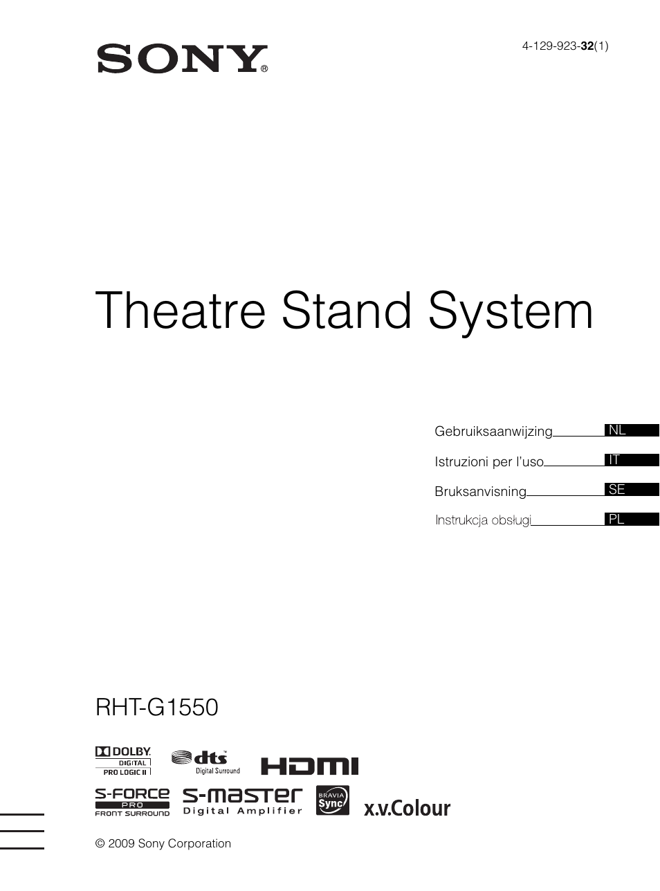 Sony RHT-G1550 User Manual | 196 pages