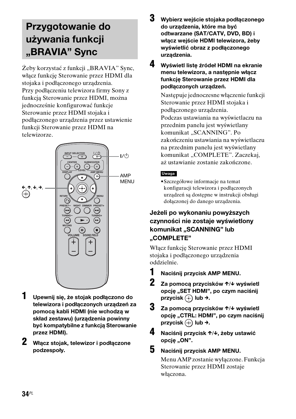 Przygotowanie do używania funkcji „bravia” sync, Przygotowanie do używania funkcji, Bravia” sync | Sony RHT-G1550 User Manual | Page 178 / 196