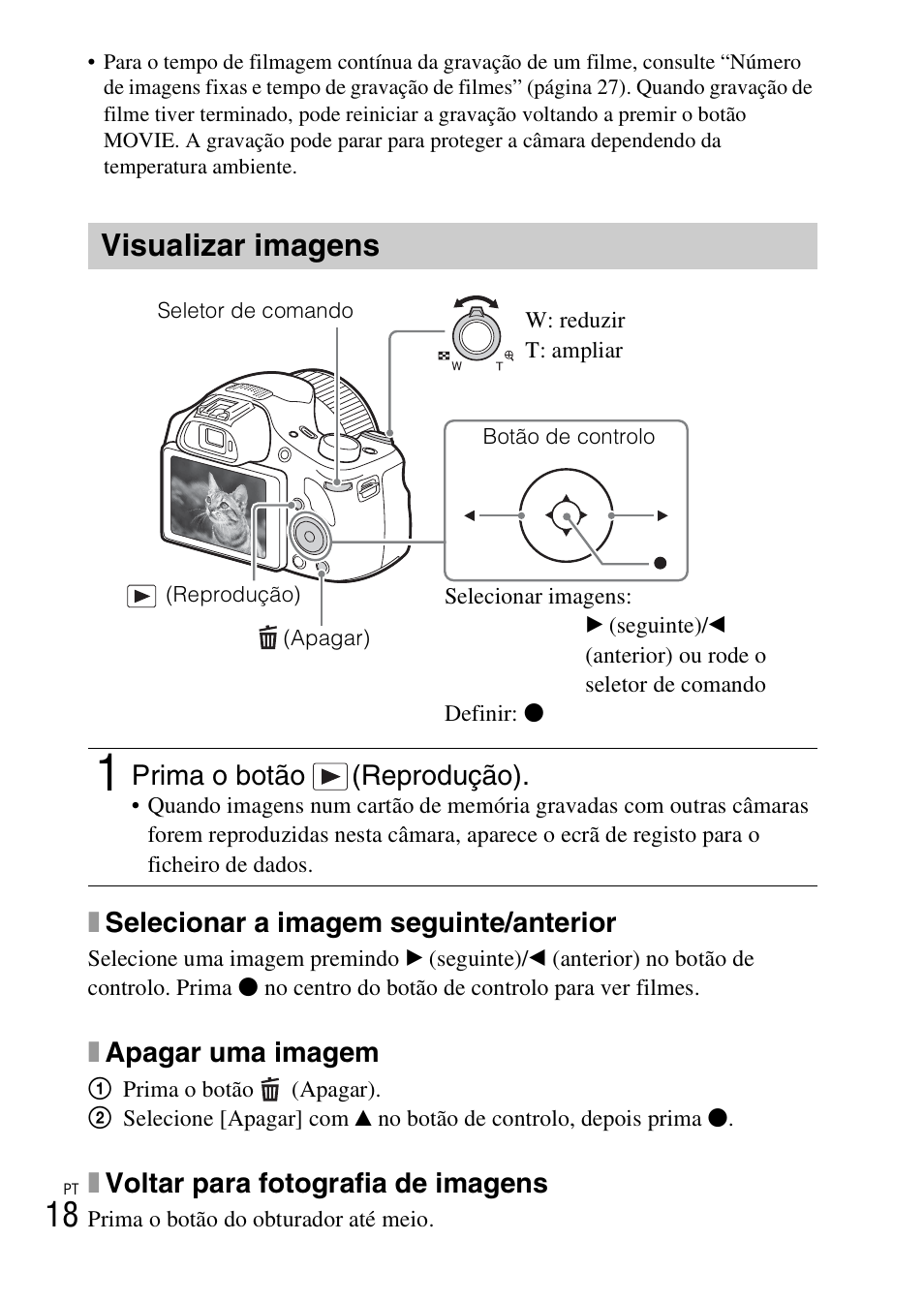 Visualizar imagens | Sony DSC-HX400V User Manual | Page 170 / 539