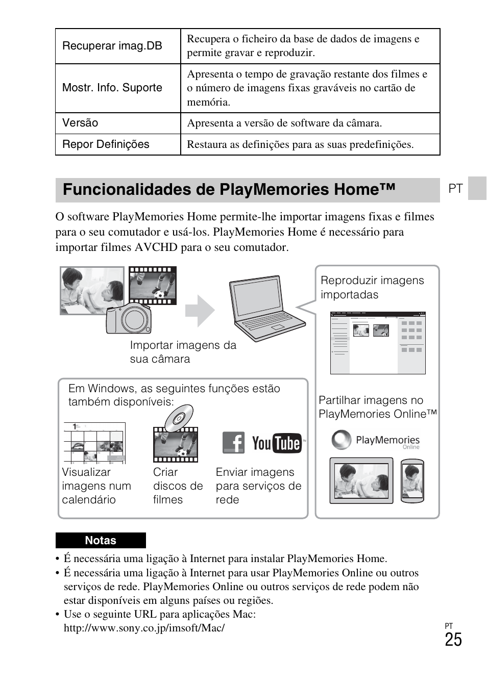 Funcionalidades de playmemories home | Sony DSC-HX400V User Manual | Page 177 / 539