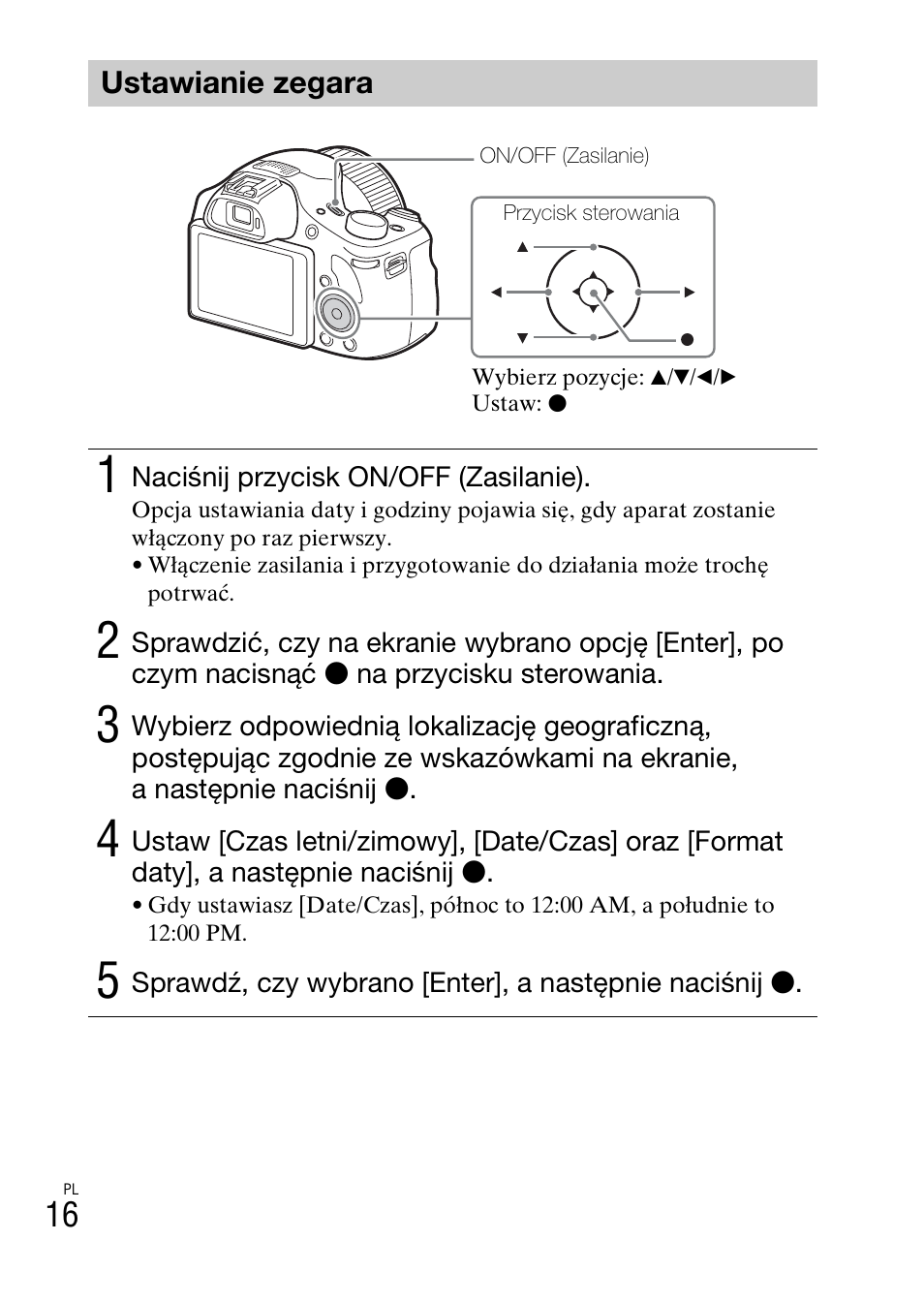 Ustawianie zegara | Sony DSC-HX400V User Manual | Page 276 / 539