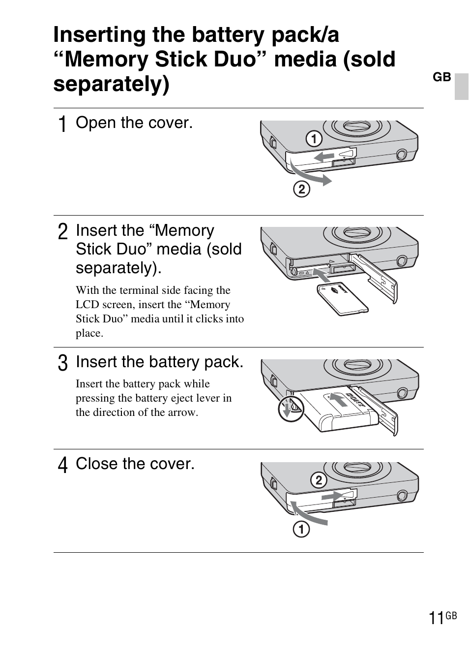 Sold separately) | Sony DSC-WX1 User Manual | Page 11 / 483