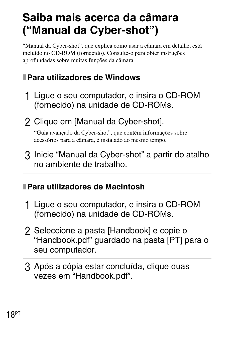 Saiba mais acerca da câmara, Manual da cyber-shot”) | Sony DSC-WX1 User Manual | Page 114 / 483