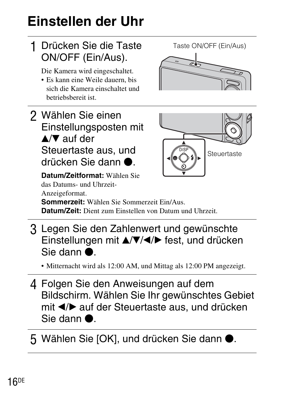 Einstellen der uhr, Einstellen der uhr 1 | Sony DSC-WX1 User Manual | Page 136 / 483
