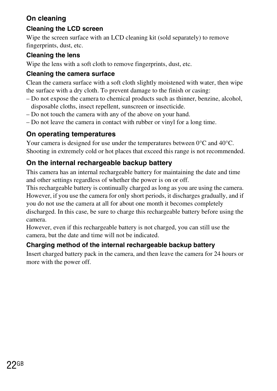 Sony DSC-WX1 User Manual | Page 22 / 483