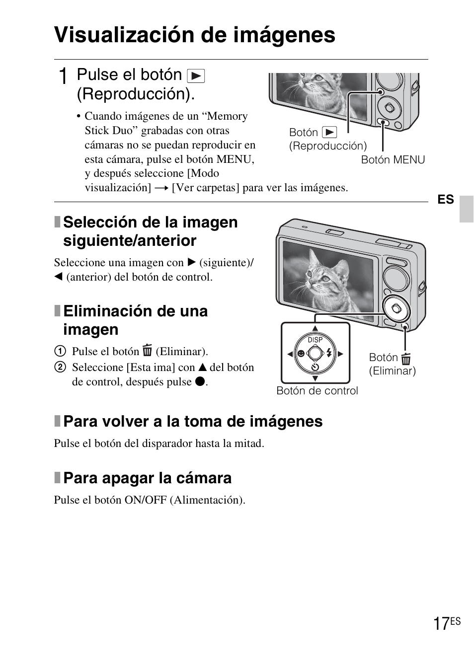 Visualización de imágenes, Pulse el botón (reproducción) | Sony DSC-WX1 User Manual | Page 89 / 483