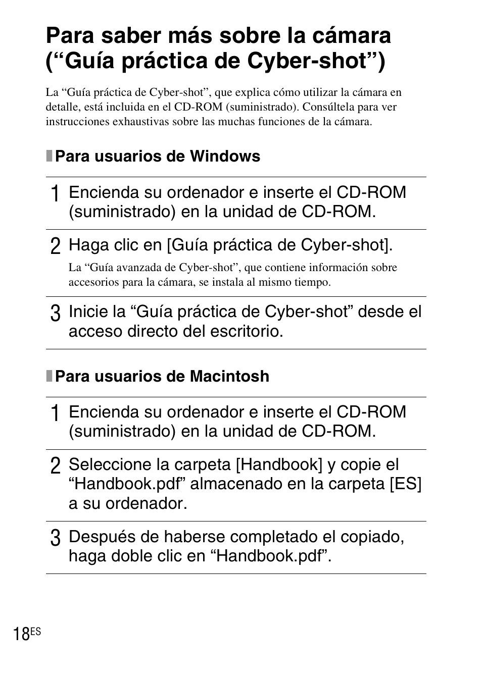 Para saber más sobre la cámara, Guía práctica de cyber-shot”) | Sony DSC-WX1 User Manual | Page 90 / 483