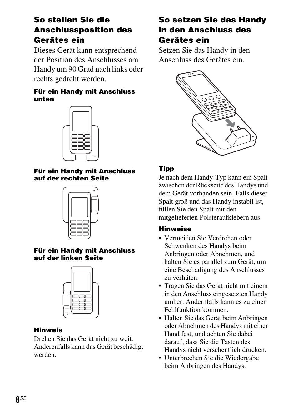 Seite 8) | Sony TDM-MP10 User Manual | Page 44 / 128