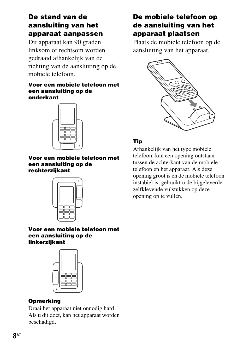 Blz. 8) | Sony TDM-MP10 User Manual | Page 56 / 128