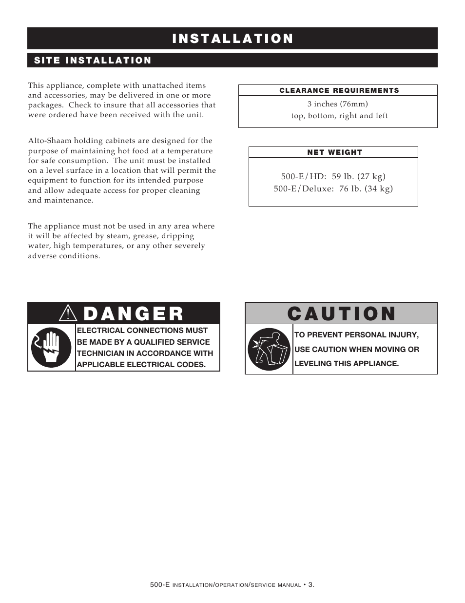 Alto-Shaam HALO HEAT 500-E/DELUXE User Manual | Page 5 / 25