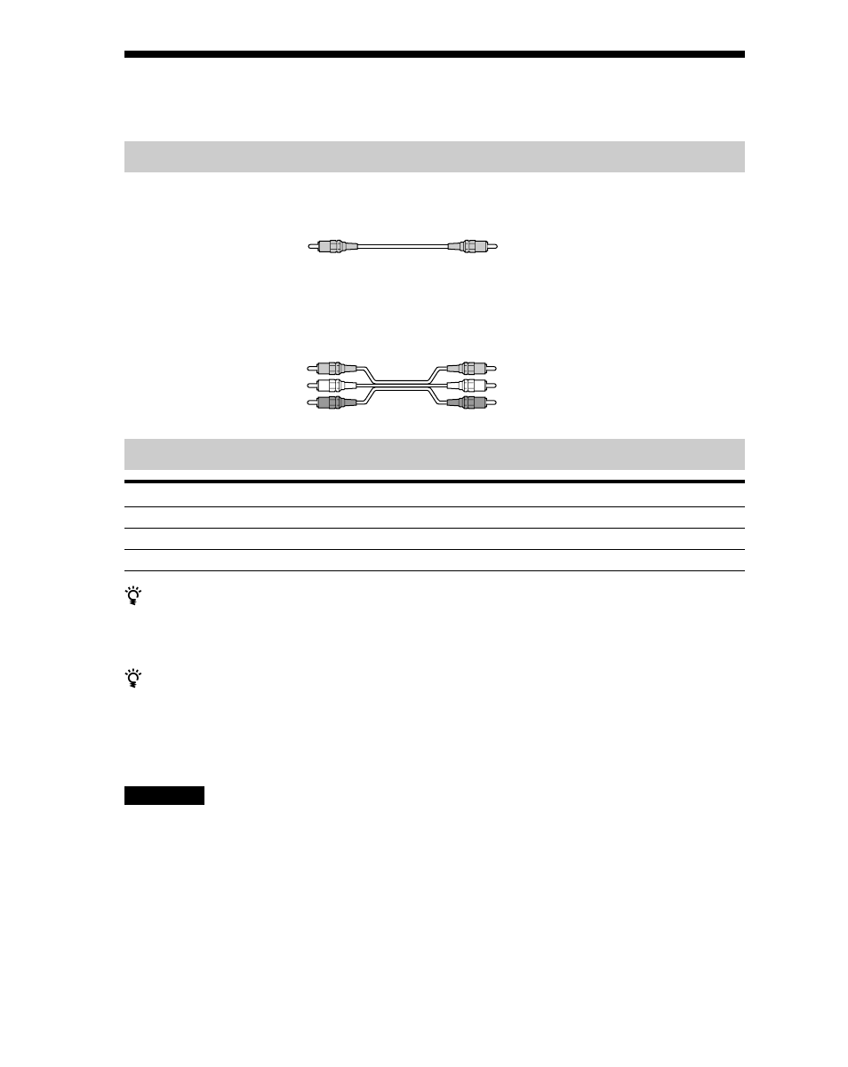 Erforderliche kabel, Buchsen für videokomponenten | Sony DAV-S888 User Manual | Page 22 / 516