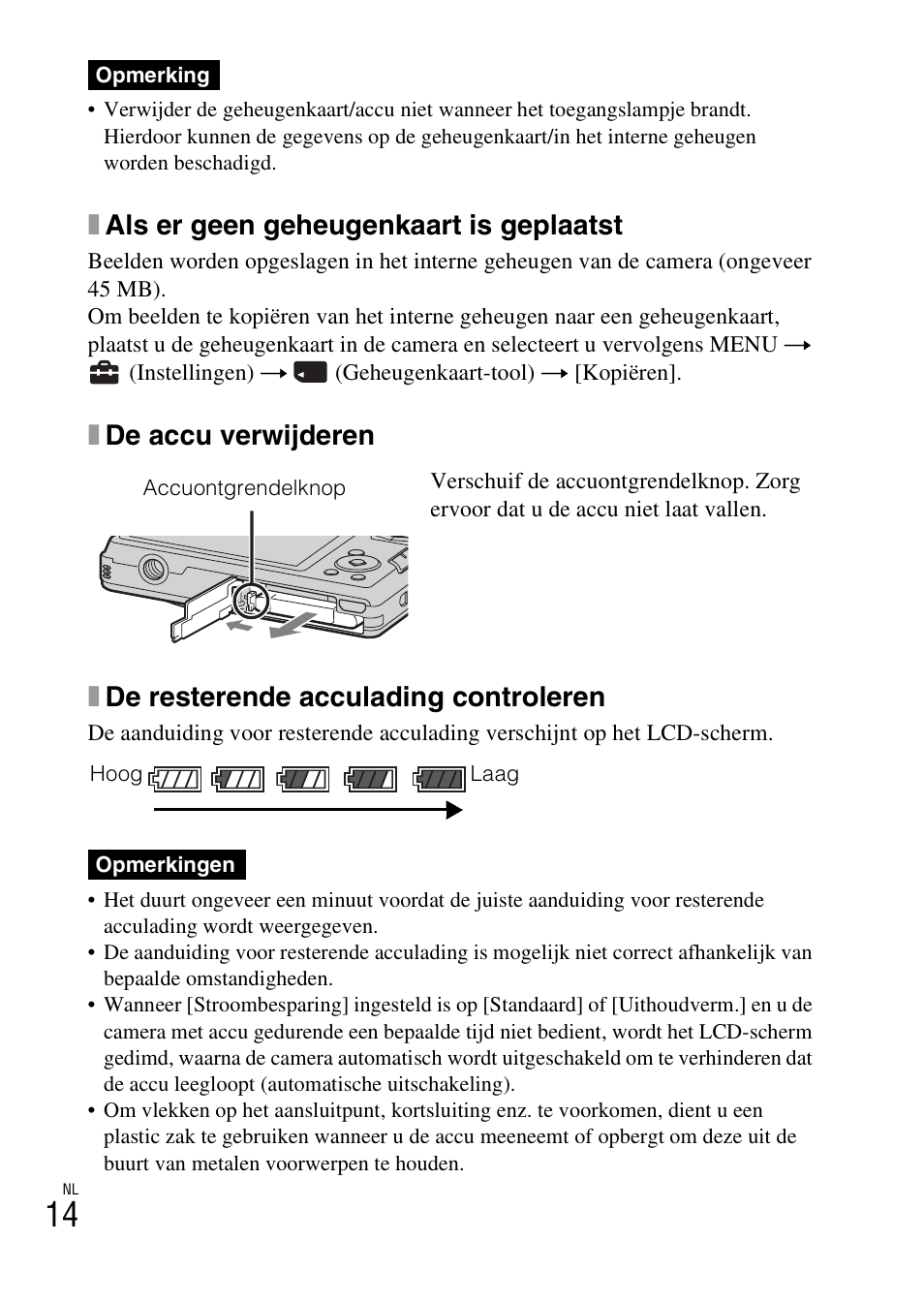 Xals er geen geheugenkaart is geplaatst | Sony DSC-W360 User Manual | Page 178 / 516