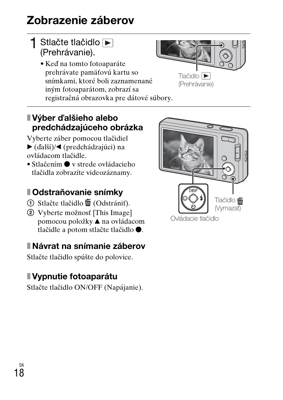 Zobrazenie záberov | Sony DSC-W360 User Manual | Page 290 / 516