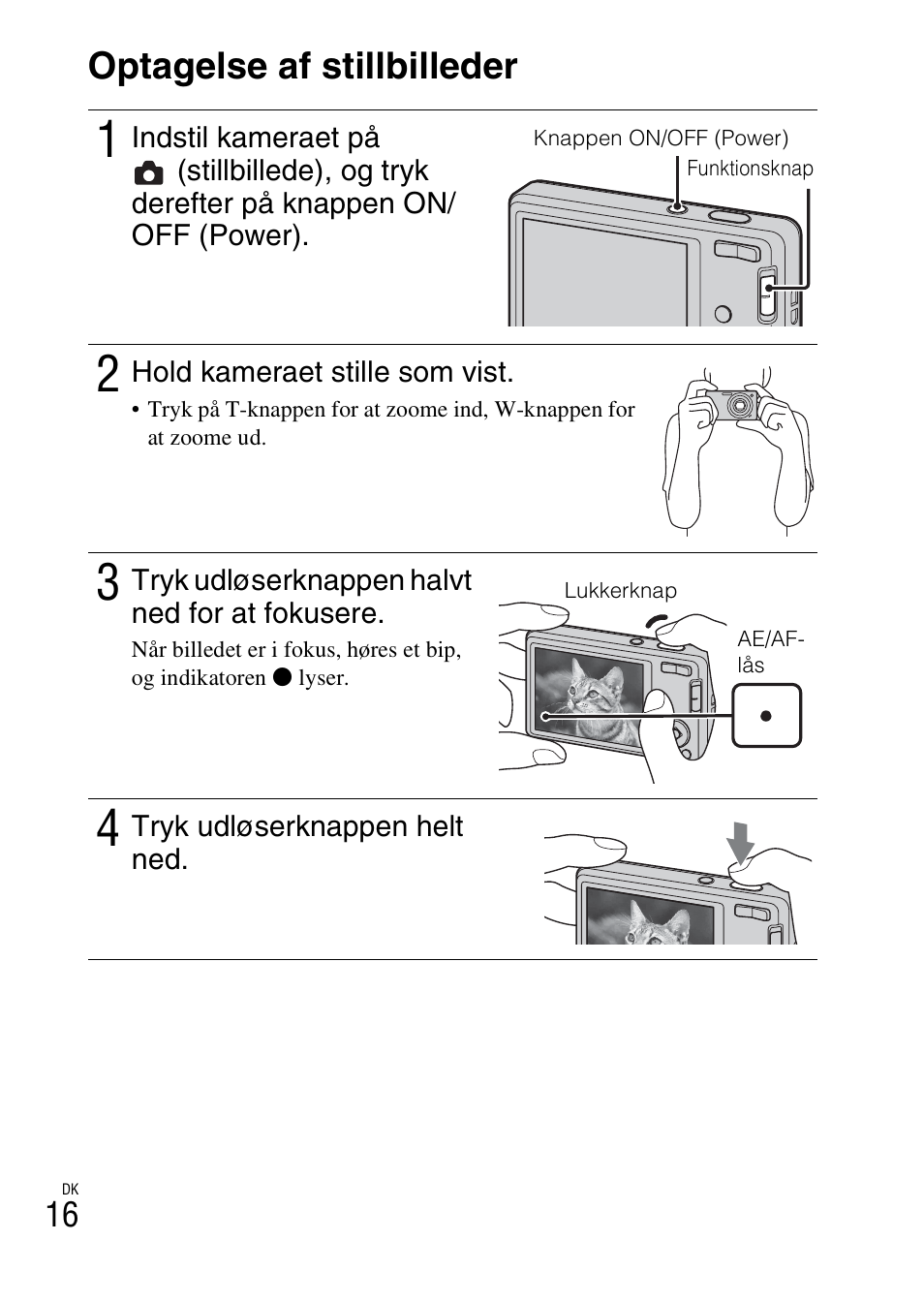 Optagelse af stillbilleder | Sony DSC-W360 User Manual | Page 392 / 516