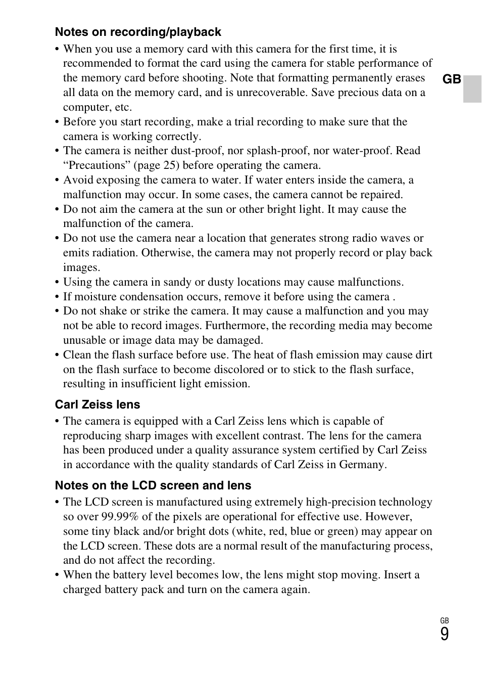 Sony DSC-W360 User Manual | Page 9 / 516