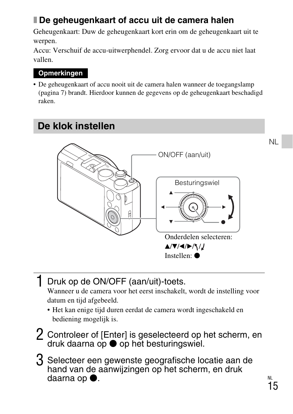 De klok instellen | Sony DSC-HX60V User Manual | Page 223 / 507