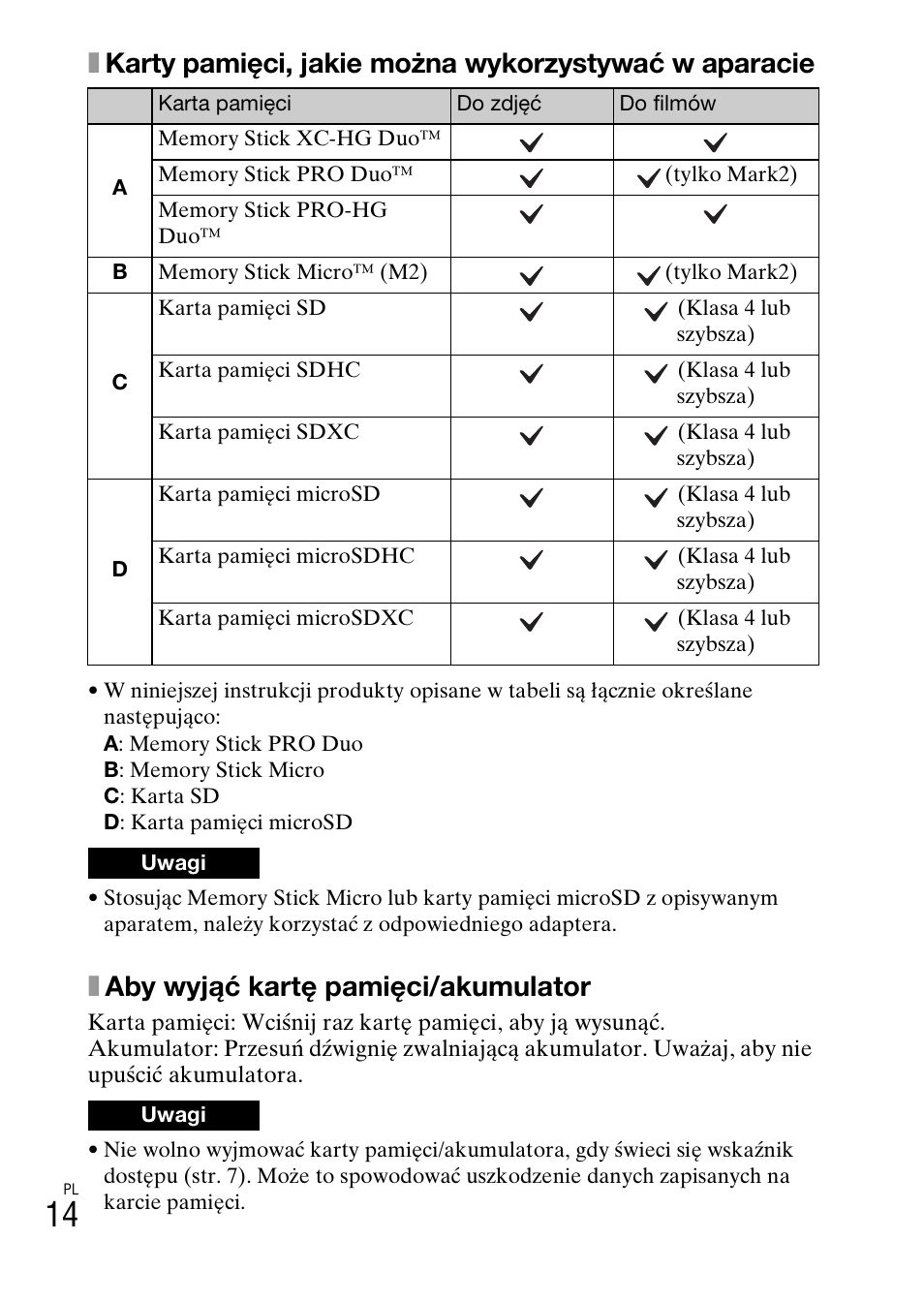 Xaby wyjąć kartę pamięci/akumulator | Sony DSC-HX60V User Manual | Page 256 / 507