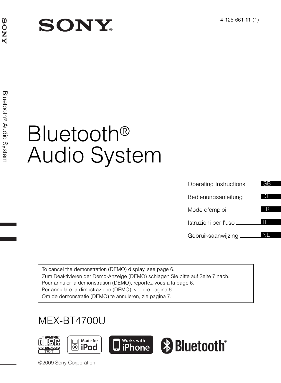 Sony MEX-BT4700U User Manual | 172 pages