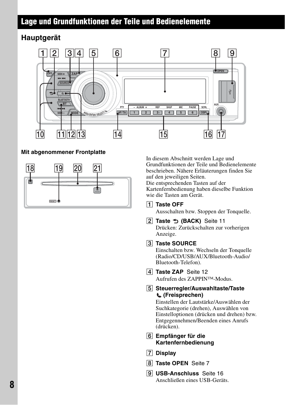 Hauptgerät, W; qk wa ql | Sony MEX-BT4700U User Manual | Page 40 / 172