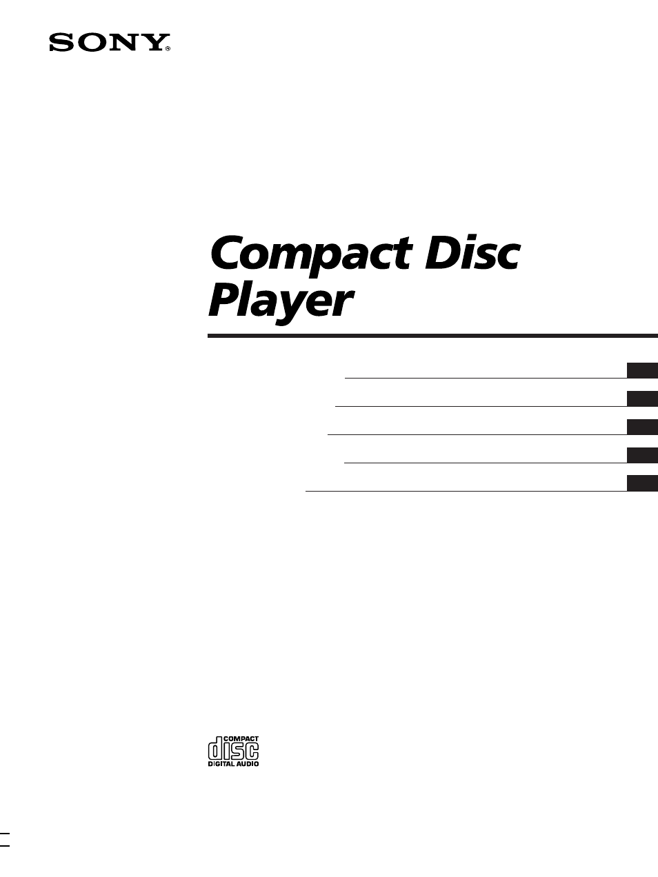 Sony CDP-XA20ES User Manual | 96 pages