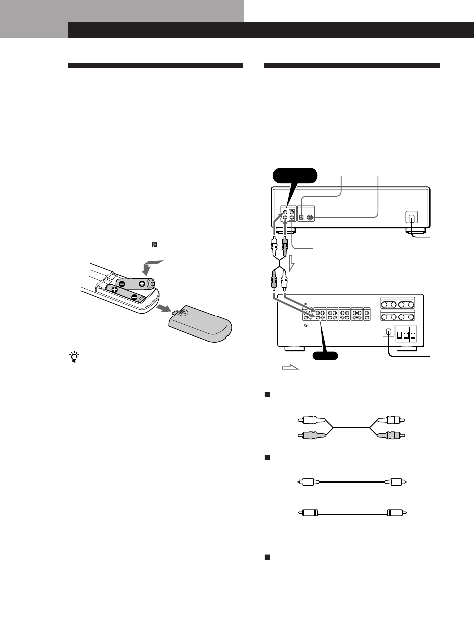 Het apparaat uitpakken, De cd-speler aansluiten, Aan de slag | De batterijen in de afstandsbediening plaatsen, Overzicht, Aansluitingen | Sony CDP-XA20ES User Manual | Page 22 / 96