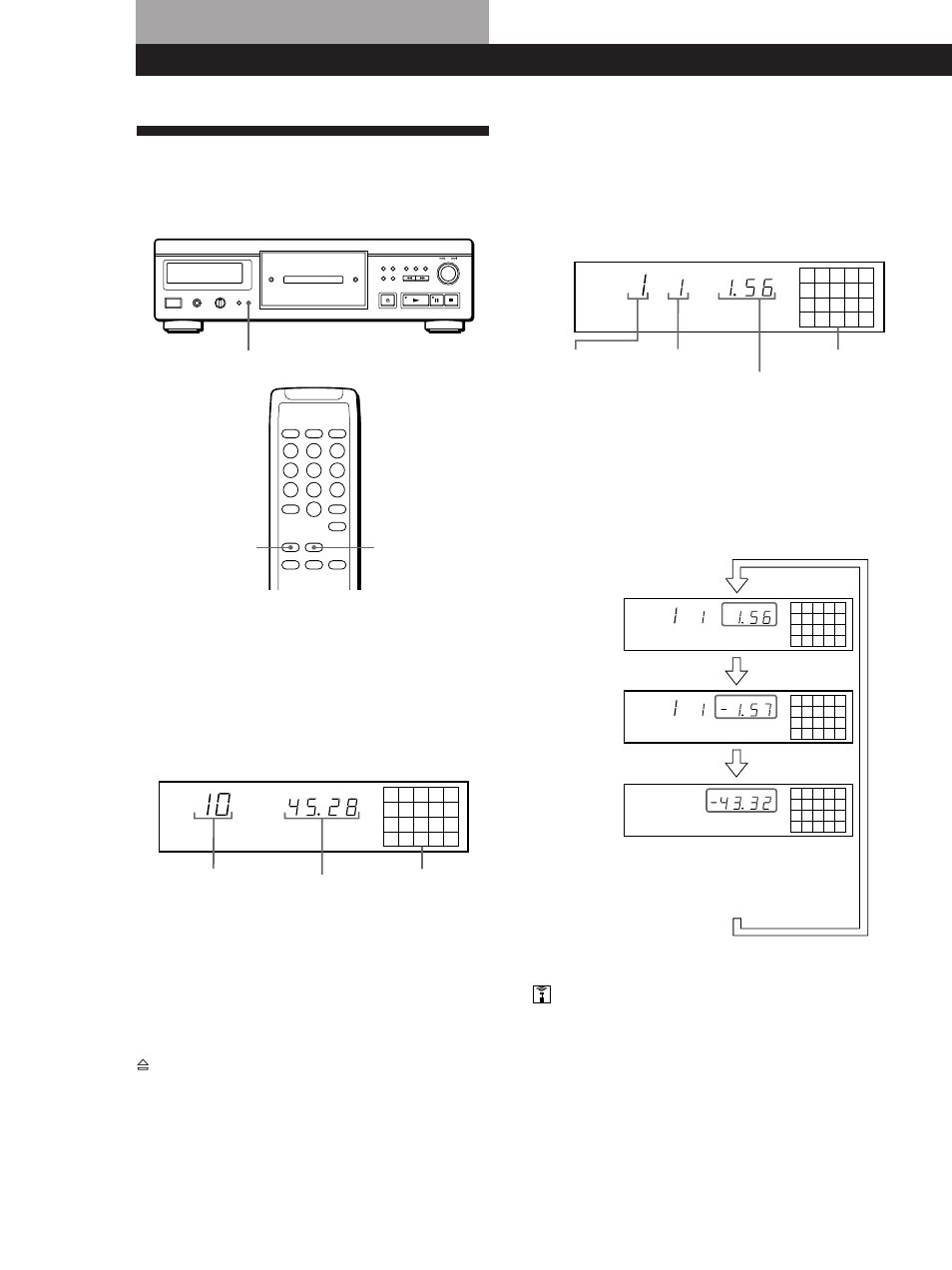 Het afleesvenster gebruiken, Cd’s afspelen, De resterende tijd controleren | De indicaties in het uitleesvenster afzetten | Sony CDP-XA20ES User Manual | Page 26 / 96