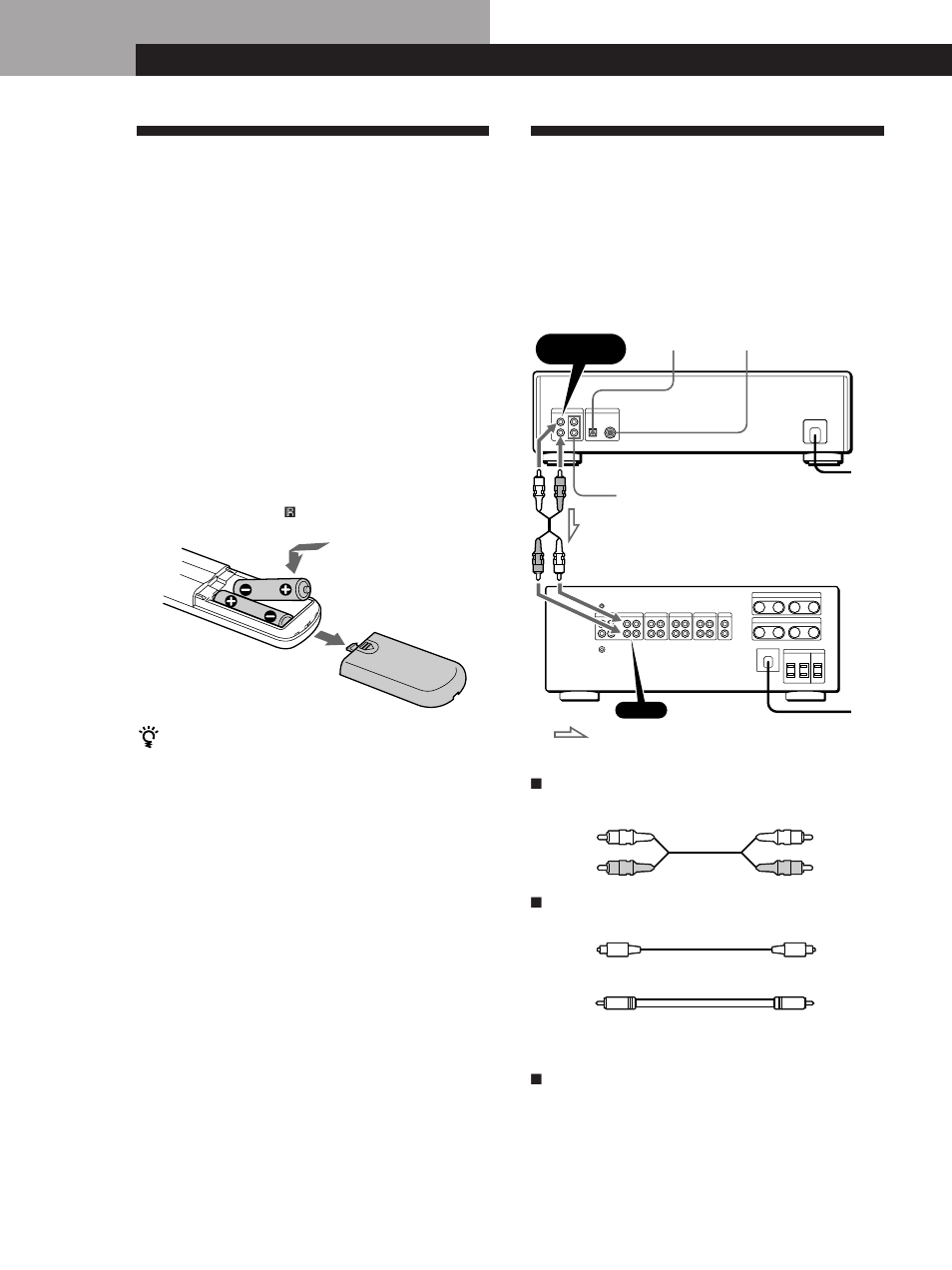 Auspacken, Anschließen des systems, Vorbereitungen | Einlegen der batterien in die fernbedienung, Übersicht, Anschließen | Sony CDP-XA20ES User Manual | Page 4 / 96