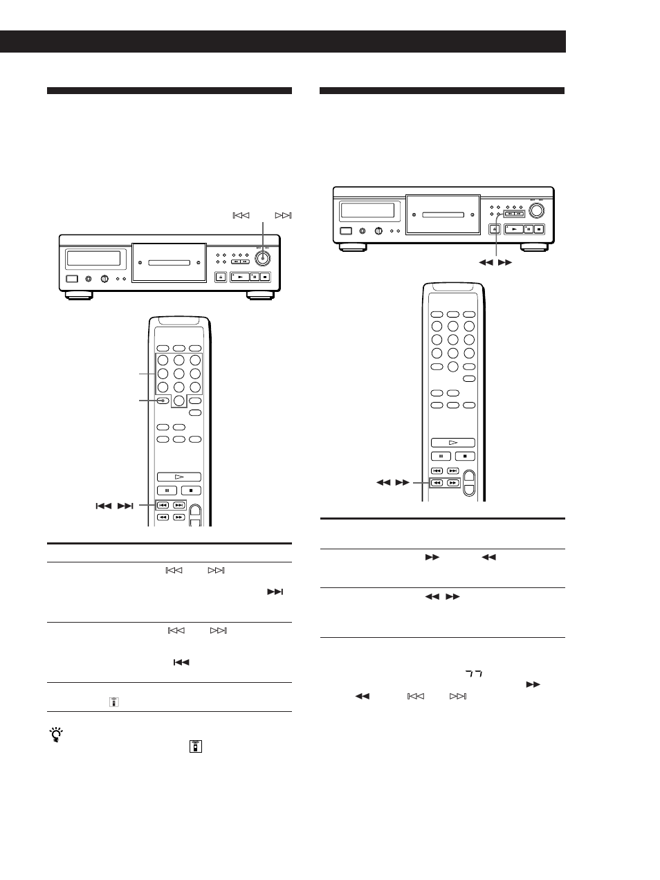 Individuazione di un brano specifico, Individuazione di un punto specifico del brano, Riproduzione dei cd | Sony CDP-XA20ES User Manual | Page 49 / 96
