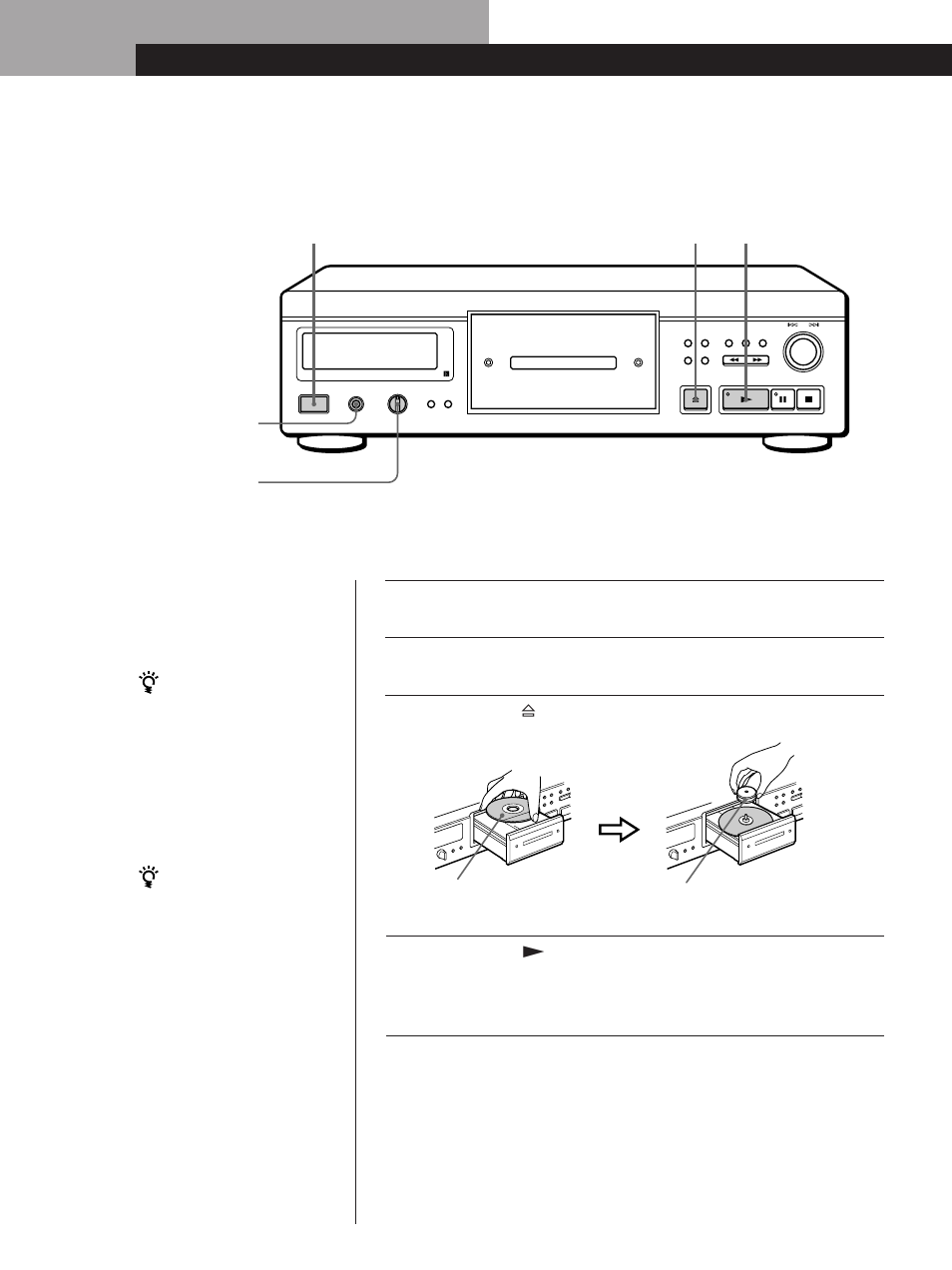 Wiedergeben einer cd, Grundfunktionen | Sony CDP-XA20ES User Manual | Page 6 / 96