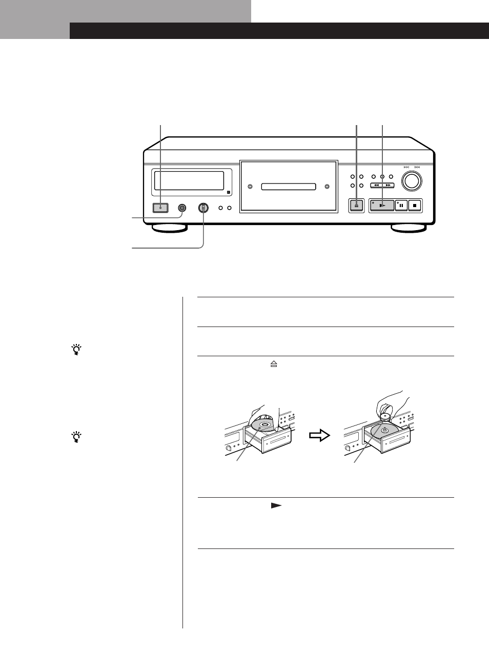 Reproduzir um cd, Operações básicas | Sony CDP-XA20ES User Manual | Page 64 / 96