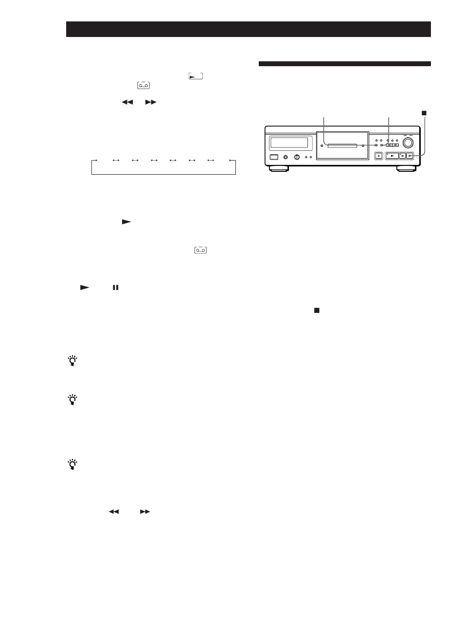 Conselhos úteis sobre gravação, Gravar a partir de um cd, Regular o nível de gravação (pesquisa de picos) | Sony CDP-XA20ES User Manual | Page 74 / 96