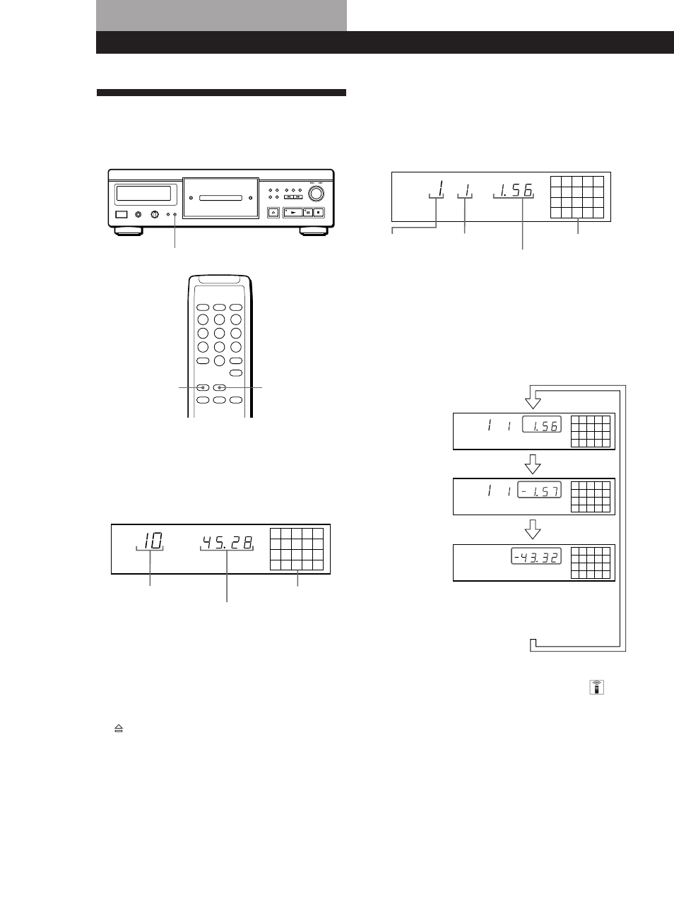 Das display, Wiedergeben von cds, Anzeigen der restspieldauer | Gesamtzahl und gesamtspieldauer der titel, Anzeigen von informationen während der wiedergabe, Ausschalten der anzeigen im display z | Sony CDP-XA20ES User Manual | Page 8 / 96