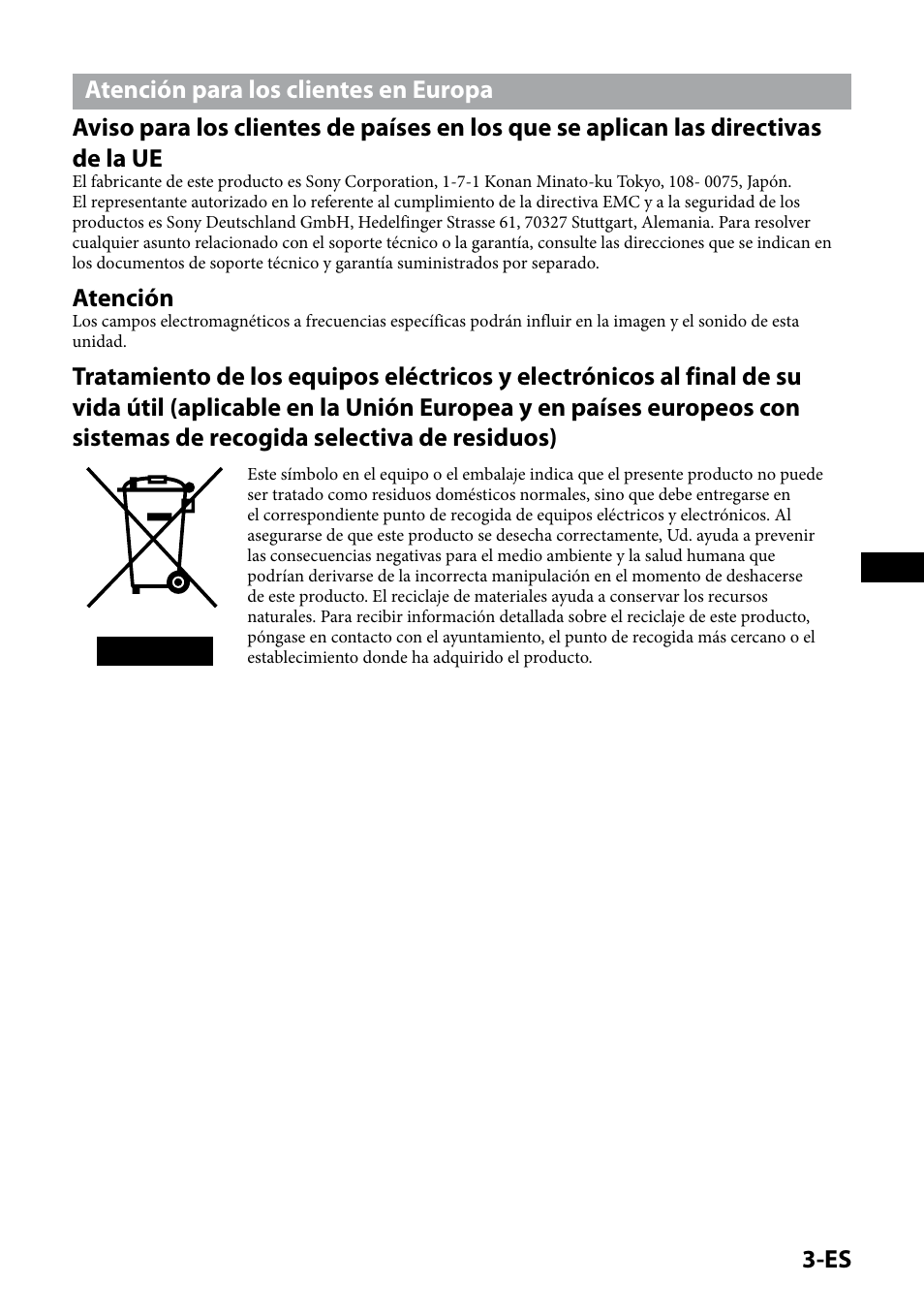 Atención | Sony IPT-DS1 User Manual | Page 47 / 189