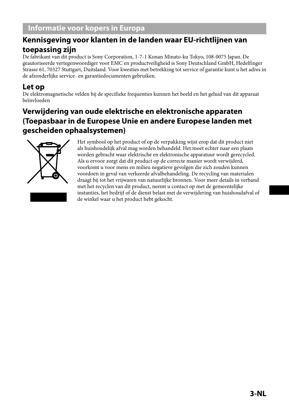 Let op | Sony IPT-DS1 User Manual | Page 63 / 189