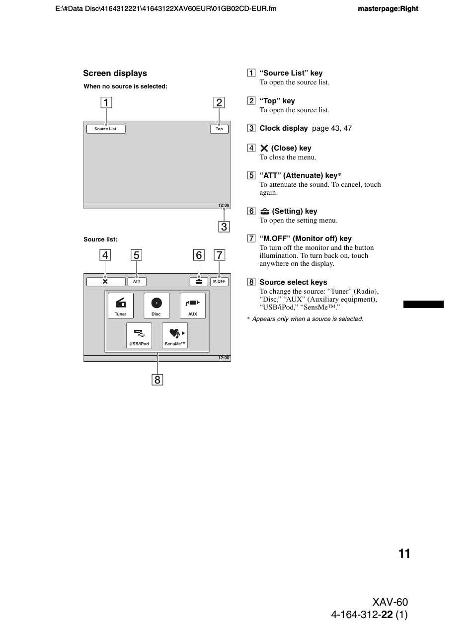 Sony XAV-60 User Manual | Page 11 / 188