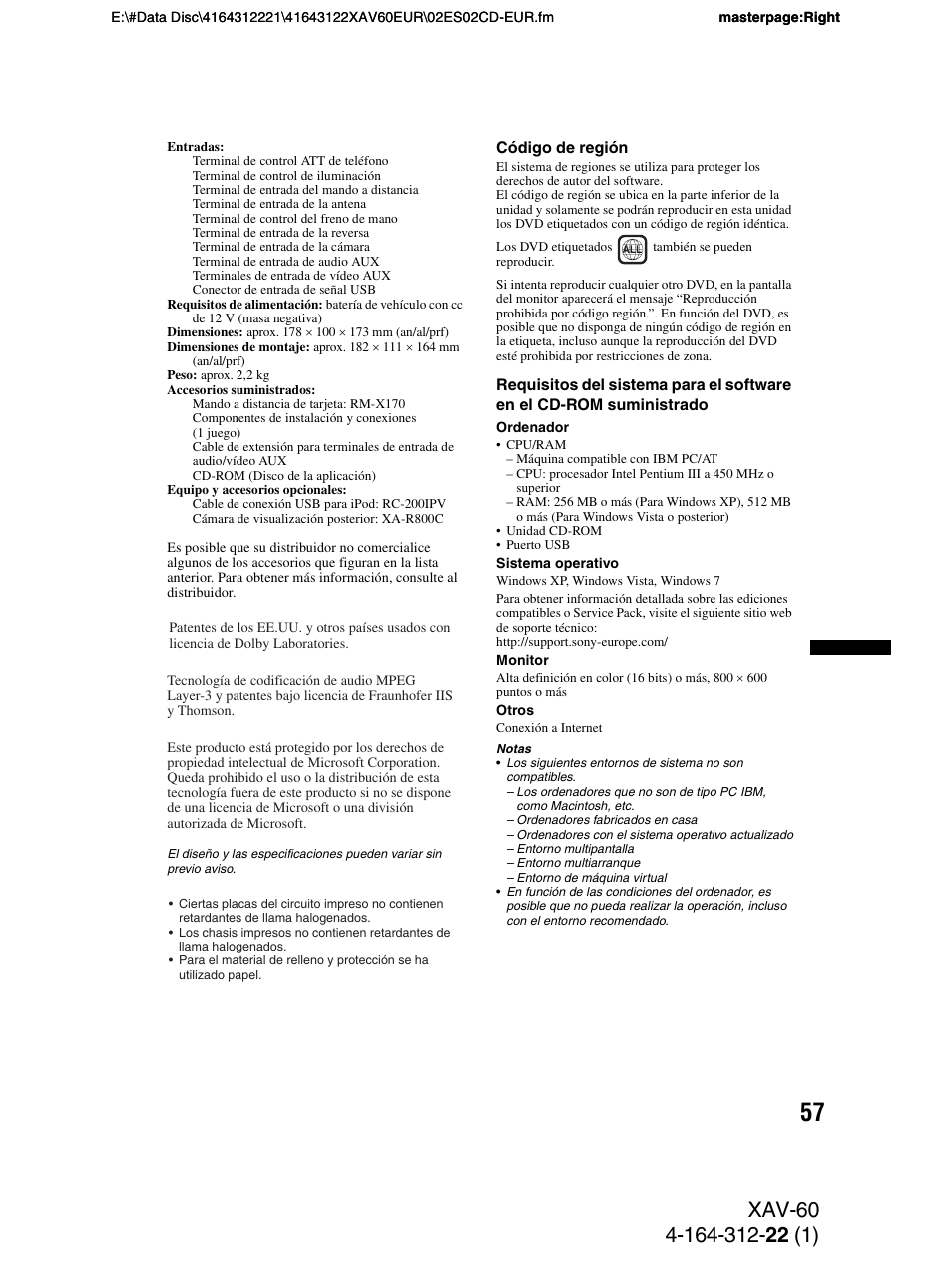 Sony XAV-60 User Manual | Page 115 / 188