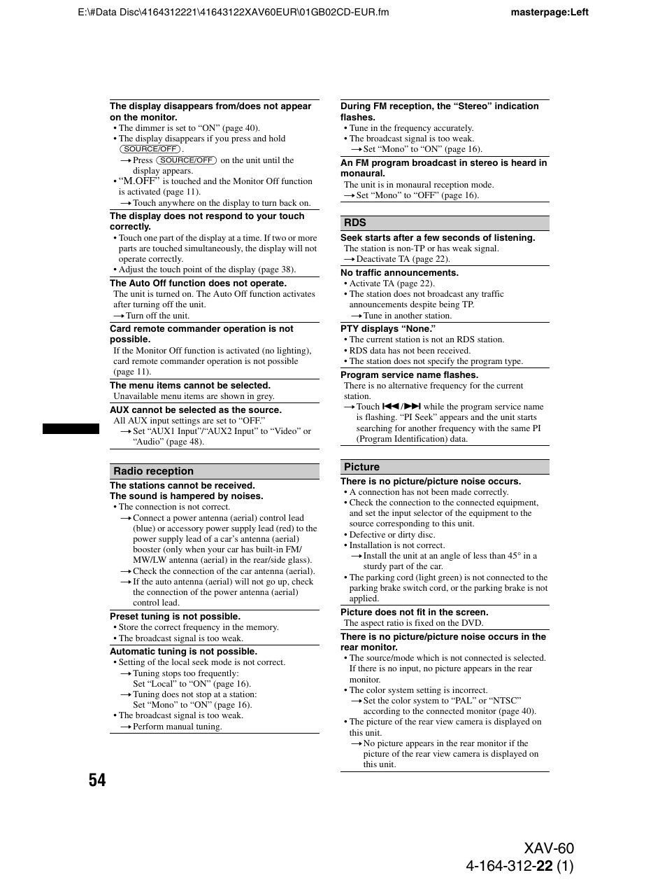 Sony XAV-60 User Manual | Page 54 / 188