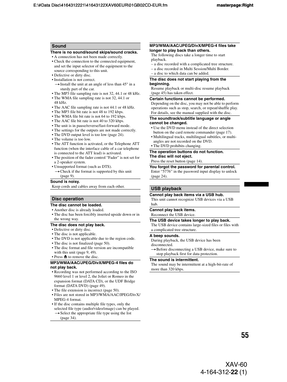 Sony XAV-60 User Manual | Page 55 / 188