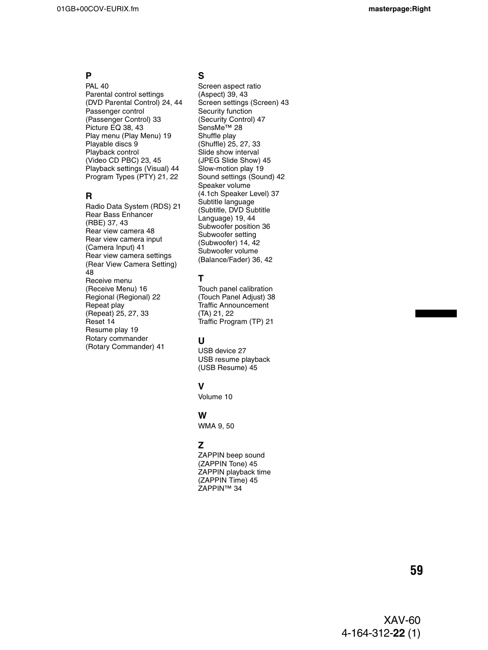 Sony XAV-60 User Manual | Page 59 / 188