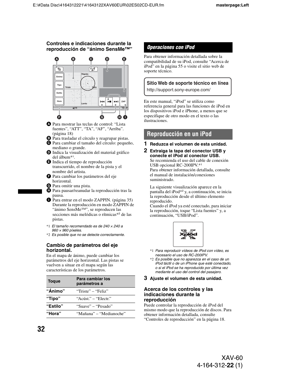 Operaciones con ipod, Reproducción en un ipod | Sony XAV-60 User Manual | Page 90 / 188