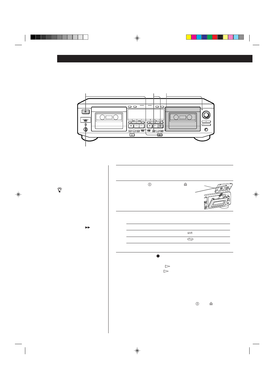 Aufnahme, Grundlegender betrieb, Stellen sie direction mode wie folgt ein | Position a a, Hinweis | Sony TC-WE725 User Manual | Page 6 / 92