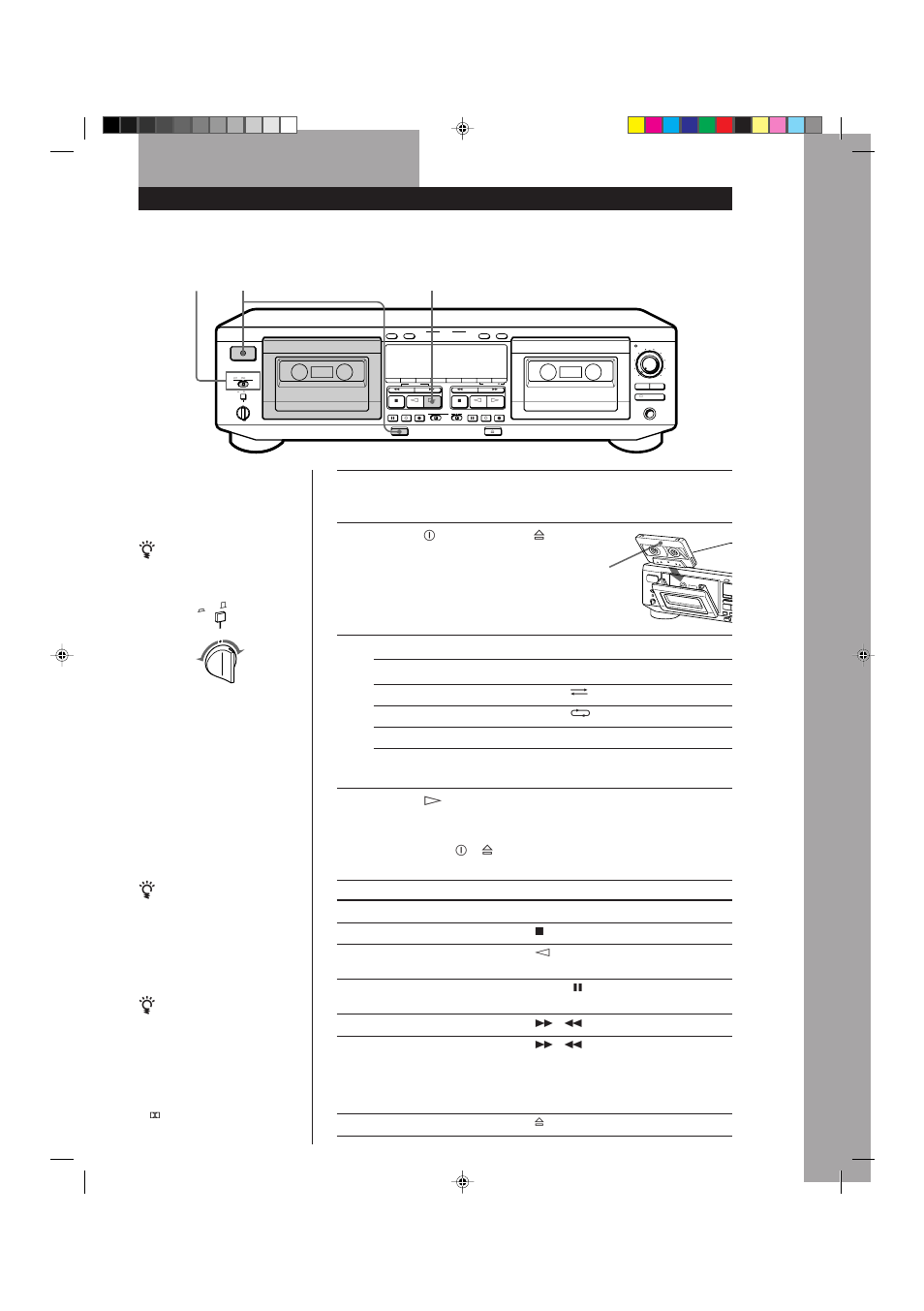 Riproduzione di nastri, Funzioni di base 5, Funzioni di base | Regolare direction mode, È possibile collegare delle cuffie a phones | Sony TC-WE725 User Manual | Page 71 / 92