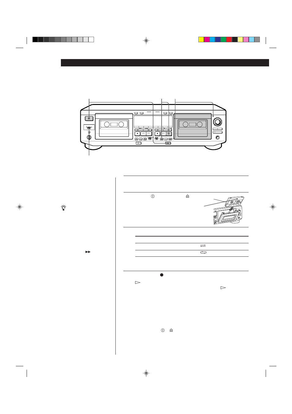 Registrazione di nastri, Funzioni di base, Regolare direction mode | Nota | Sony TC-WE725 User Manual | Page 72 / 92