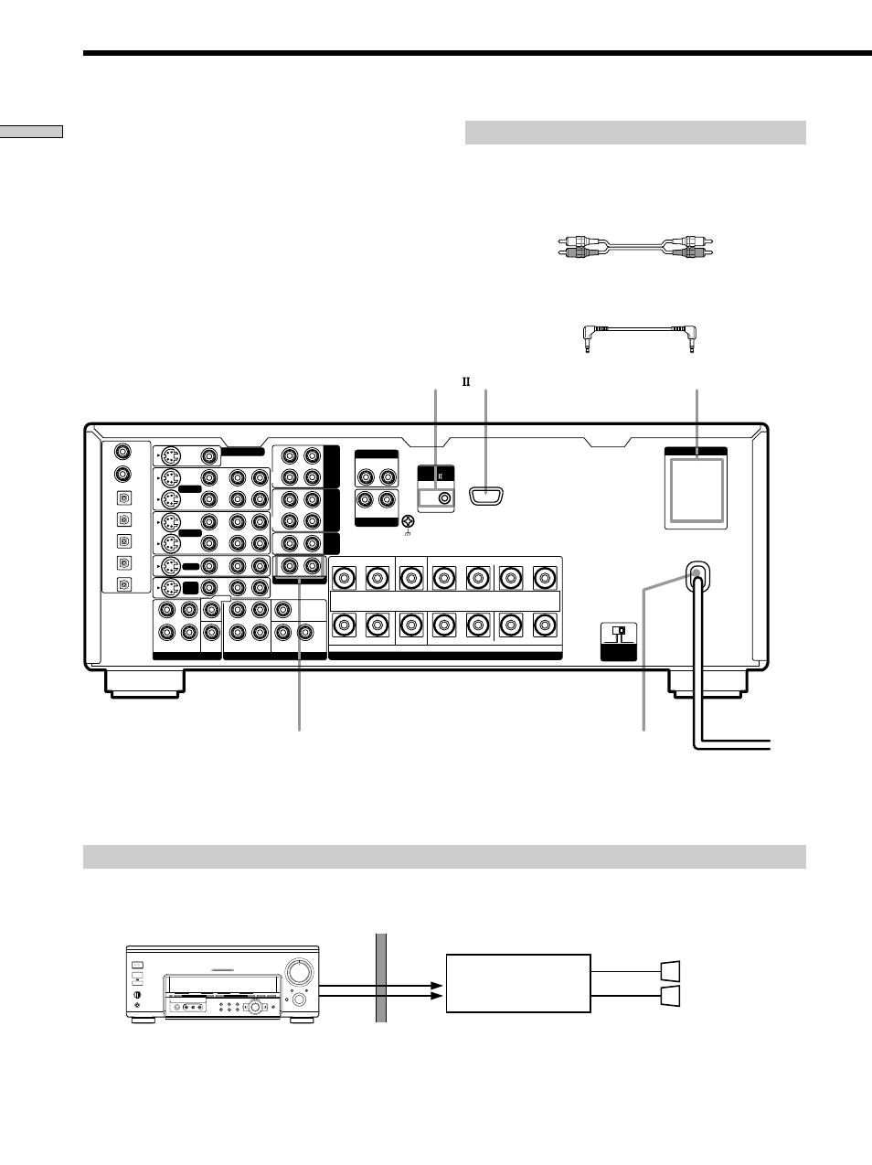 Otras conexiones, Cables requeridos, Conexión de componentes | Cables de audio (no suministrados), Nota | Sony TA-VA777ES User Manual | Page 66 / 228