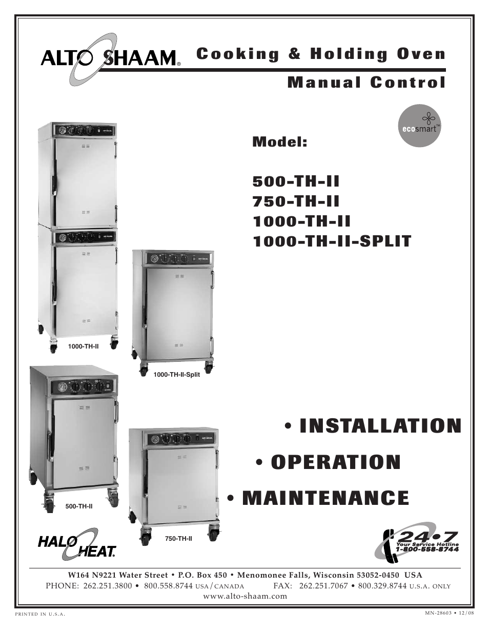 Alto-Shaam 1000-TH-II User Manual | 31 pages