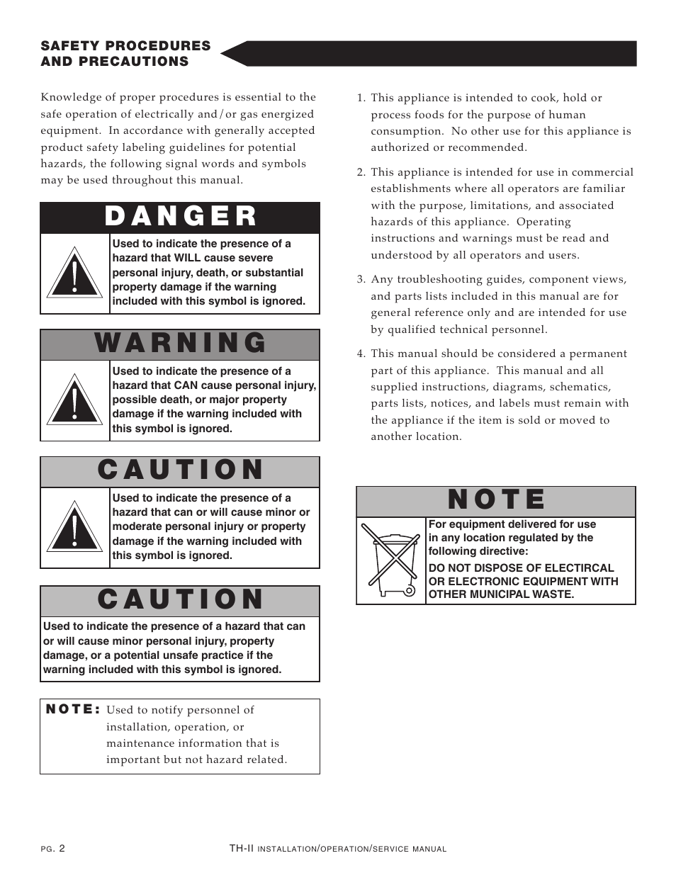 N o t e | Alto-Shaam 1000-TH-II User Manual | Page 3 / 31